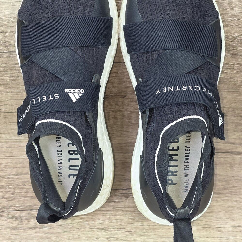 Adidas UltraBoost X Stella McCartney Women's Sz 7 Black White Shoes FZ3032 READ* - Picture 10 of 12